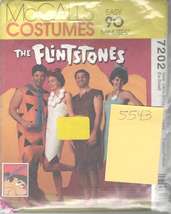 5543 UNCUT McCall/'s Pattern THE FLINTSTONES Costume Adult S Child 6-7// 12-14