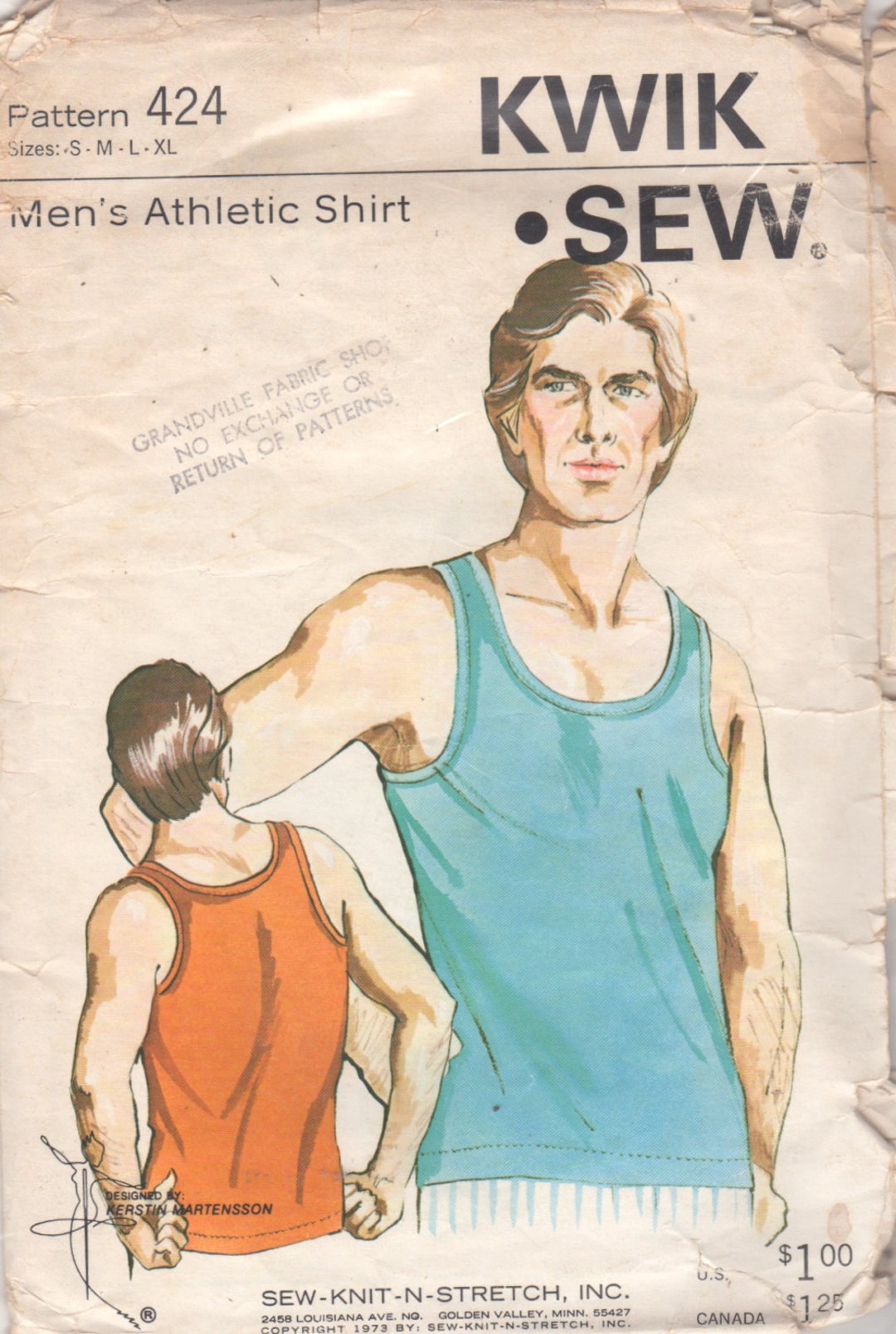Kwik Sew 424 Tank Top Pattern Muscle Man Athletic Shirt Mens - Etsy