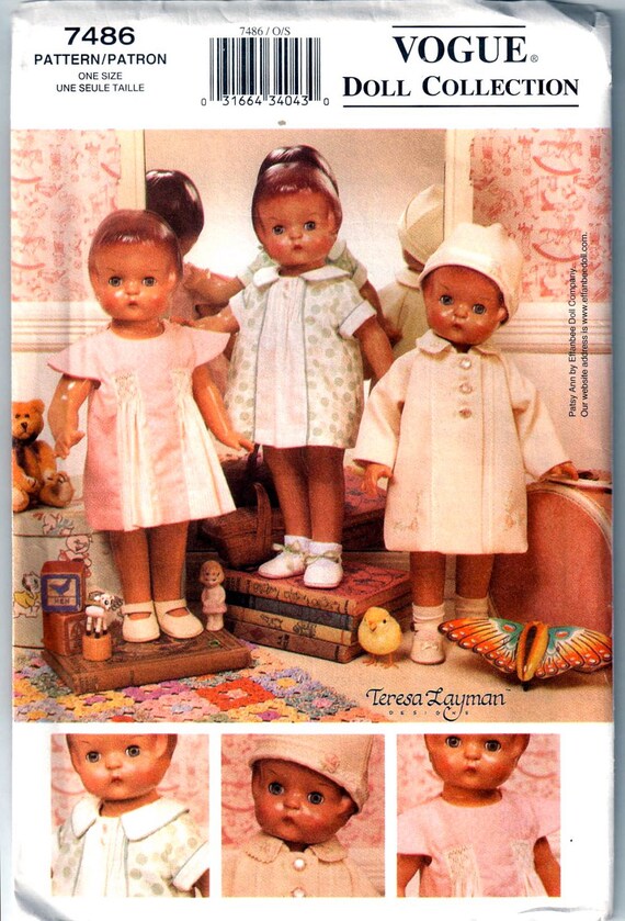 Vogue Heirloom Wedding Flower Girl /& Doll Dress /& Slip Sewing Pattern Sz 6-8