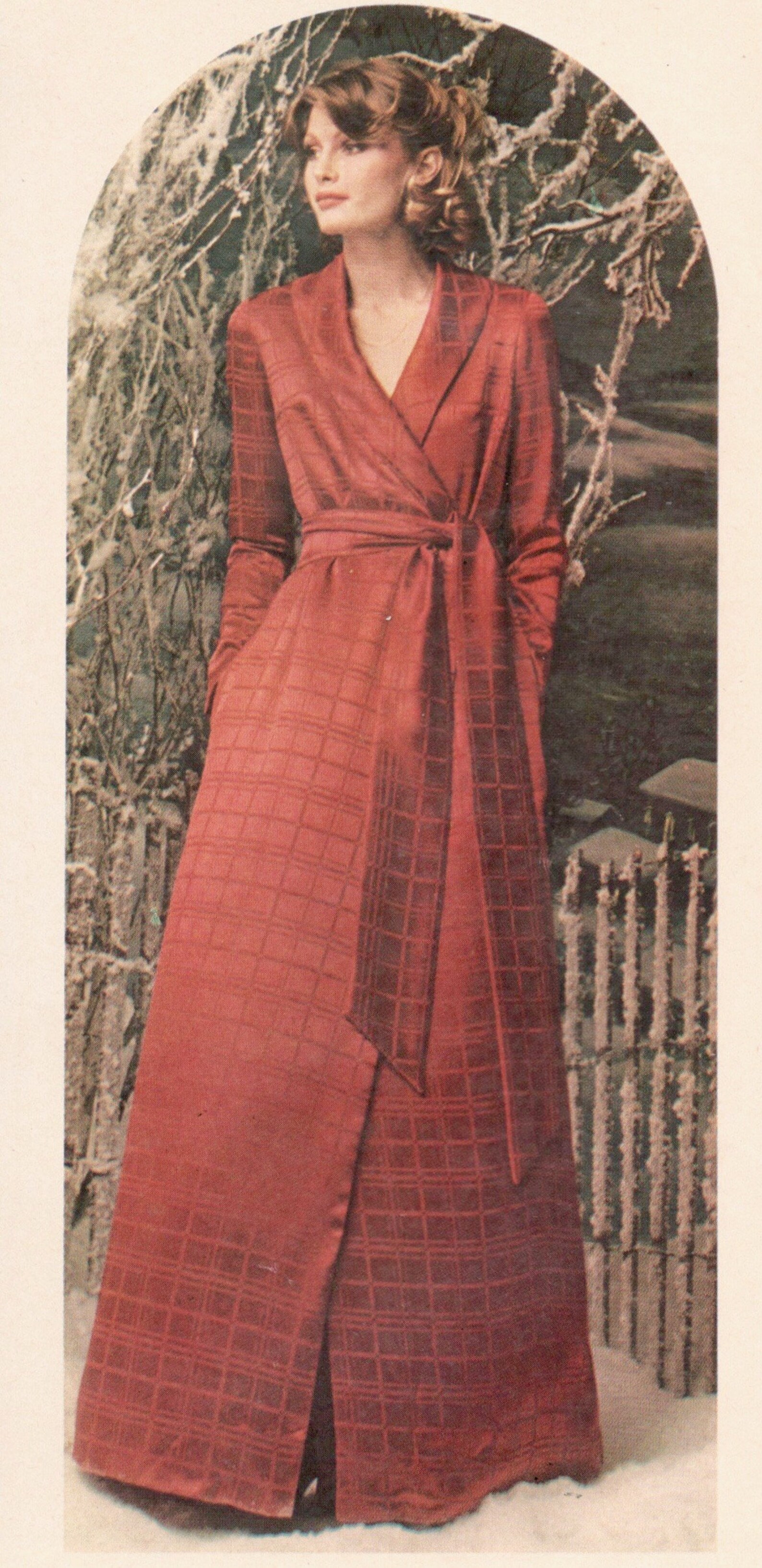 Vogue 7921 1970s Misses Wrap Robe Housecoat Pattern Shawl Etsy