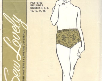 Sew Lovely C100 1970s Childs Panties Pattern Panty Briefs Toddlers Girls Teens Sewing Pattern Size 2 4 6 8 10 12 14 16 UNCUT