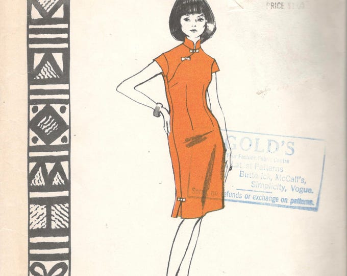1970s Polynesian Pattern 125 PAKE Misses Cheongsam Dress Pattern ...