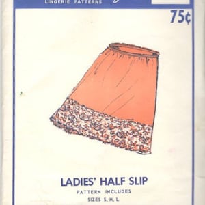 Sew Lovely S700 Vintage 1970s Lingerie Pattern Half Slip Pattern Womens Sewing Pattern Size S M L UNCUT