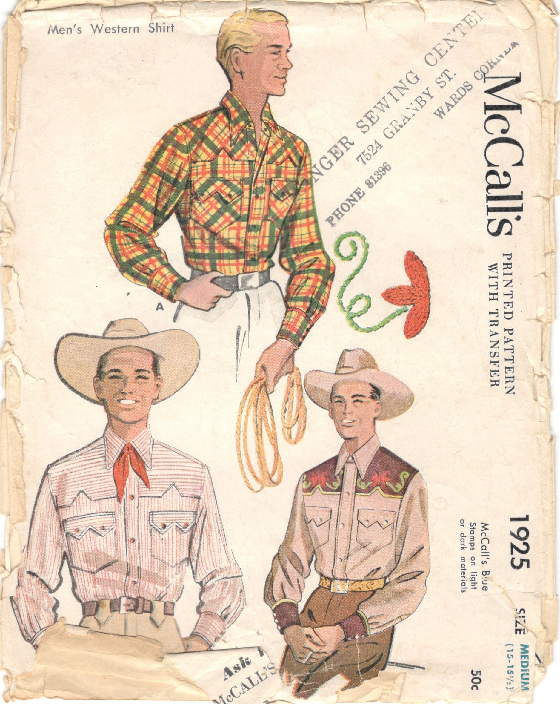 1960s Mustard Yellow Plaid Western Shirt Vintage Cowboy Style Long Sle –  The Naked Man