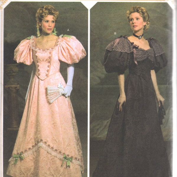 Simplicity 4078 Edwardian Ball Gown Costume Pattern 1900s Victorian Womens Sewing Size 6 8 10 12 Bust 30 31 32 34 UNCUT