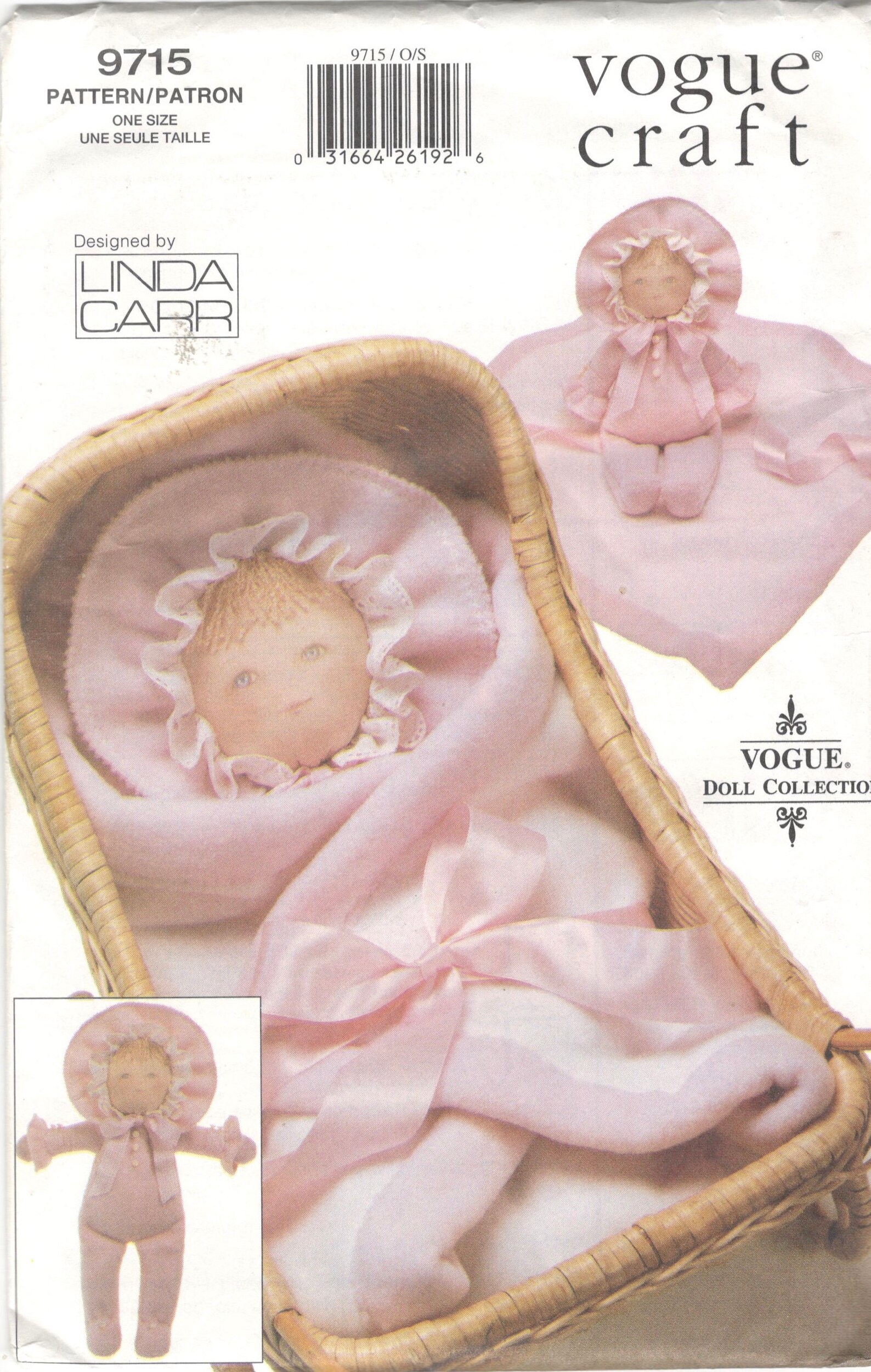 Vogue 9715 17 Inch Baby Doll Full Color Face Transfer and Blanket ...
