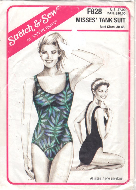 Stretch Sew F8 1301 Misses Easy Tank Suit Pattern Etsy