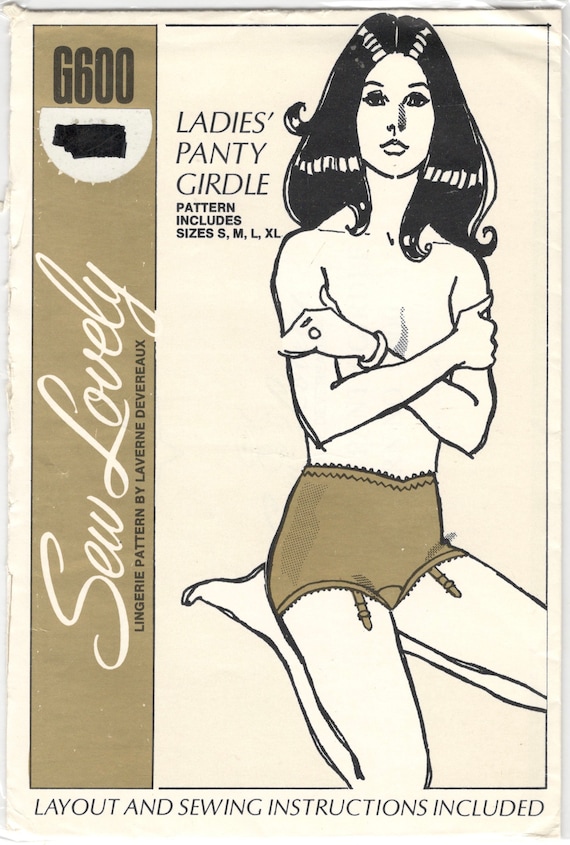 Sew Lovely G600 1960s Misses Panty Girdle Pattern Womens Vintage Lingerie  Sewing Pattern Size Small Medium Large X Large Hip 34 48 UNCUT 