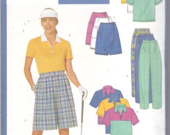 Butterick 5550 Misses Golf Skirt Pants Shorts Skorts and Top Pattern Very Easy Womens  Sewing Pattern Size  8 10 12 Bust 31 32 34 UNCUT
