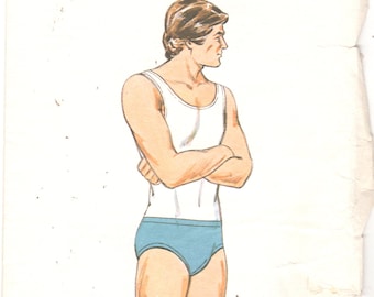 Kwik Sew 1002 1970s Mens Bikini Briefs  Pattern Adult Designer Vintage Sewing Pattern Size S or S M L XL Waist 28 - 42