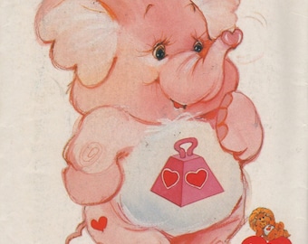 Butterick 3368 1980s LOTSA HEART ELEPHANT Care Bear Cousin Pattern Vintage Stuffed Toy Sewing  Pattern 18 Inch UNCuT