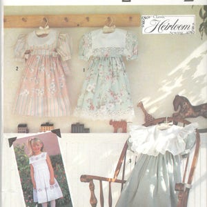 1990s Simplicity 7193 Childs Oliver Goodin Heirloom Dress Pattern Girls Toddlers Dress Pattern Size 3 4 5 6 7 8 Breast 22 - 27 UNCUT