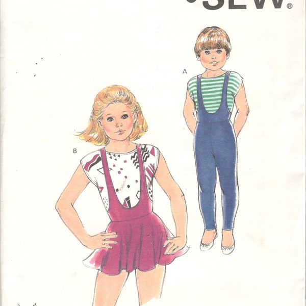 Kwik Naai 1667 of 1668 Meisjes Dans Gymnastiek Bretel Unitards Leotard Top Patroon Childs Tiener Vintage Naaipatroon Maat 8 10 12 14 UNCUT