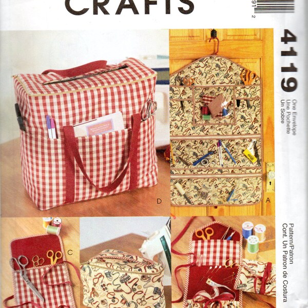 McCalls 4119  Sewing Accessories Pattern Sewing Room Organizers  Craft Sewing Pattern UNCUT