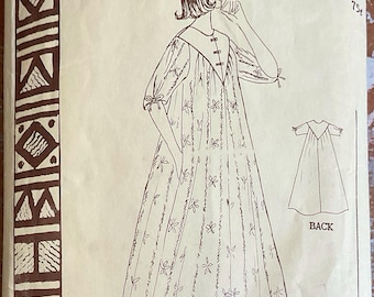 Polynesian Pattern 165 1960s Misses MUU MUU Tent Dress Pattern HuNA V Neck Yoke Womens Vintage Sewing Pattern Size Medium Bust 34 36 Or SM