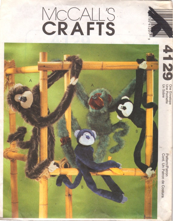 McCall/'s 4129 24/" and 36/" Funky Monkeys Pattern Reduced!