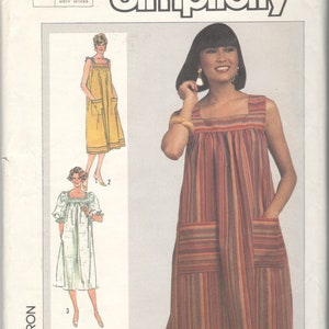 May include: A Simplicity 7476 sewing pattern envelope for an XL size dress. The cover features illustrations of three dress variations, including a sleeveless striped dress with patch pockets and a short-sleeved version, with the text E-A-S-Y TO SEW.