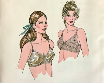 Kwik Sew 1017 1980s Lingerie Pattern Bra Bra Cups Tricot or Lace and Sheer Womens Designer Sewing Pattern Size 32 AA - 34 D UNCUT