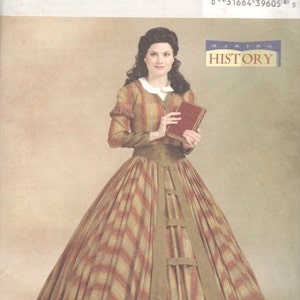 Butterick 4540 Fashion Historian Misses Victorian Costume Dress Pattern Making History Womens Sewing Size 8 10 12 14 Bust 31 32 34 36 UNCUT
