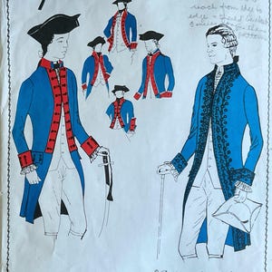 1970s Pegee of Williamsburg Mens Military or Civilian Coat Pattern Bicentennial Coat  Vintage Sewing Pattern Size XL