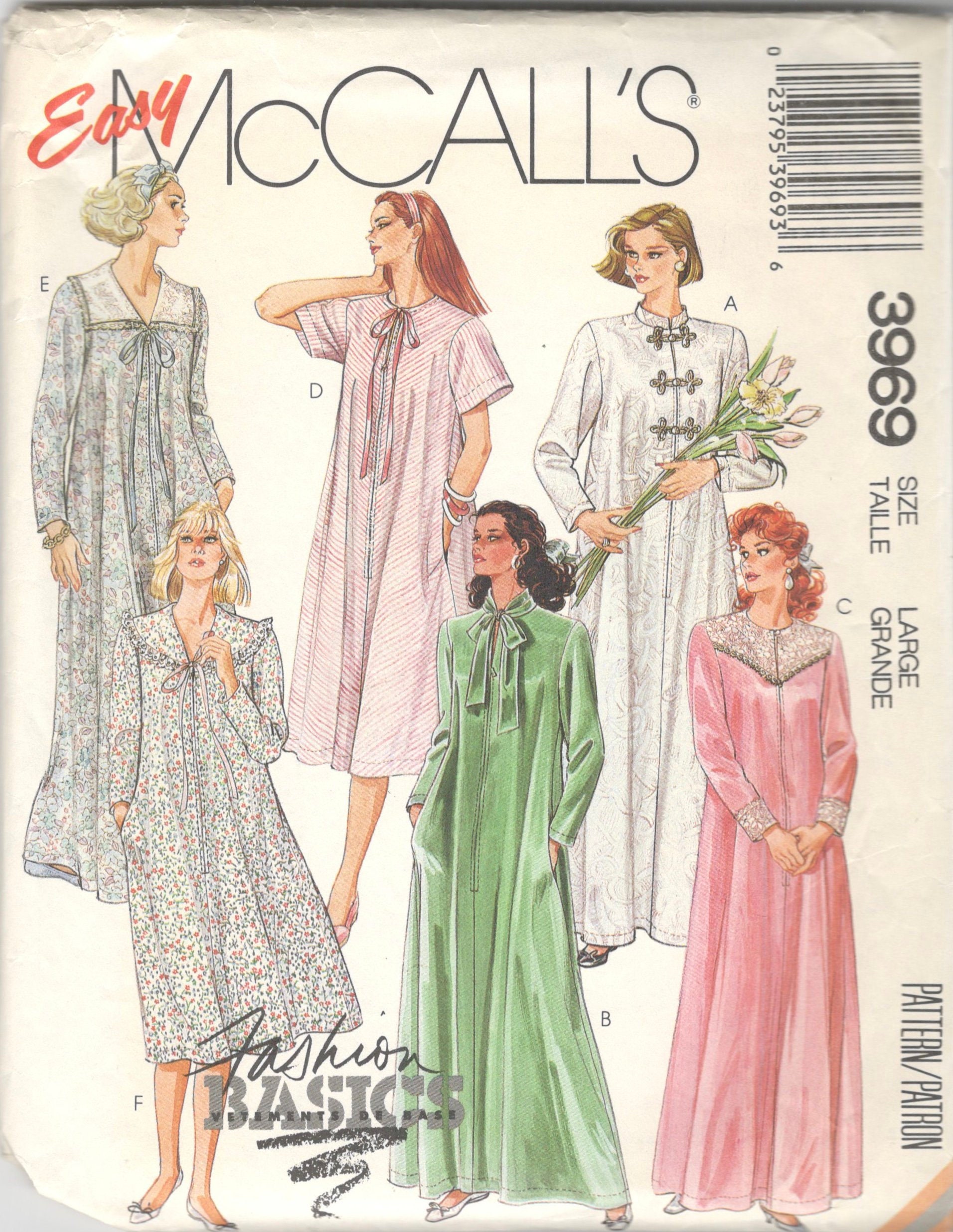 Mccalls 3969 Easy Zip Front CAFTAN Pattern Two Lengths Fashion Basics ...