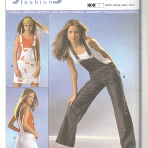 1990s Young Burda 8179 Misses Bib Overalls Romper Pattern Womens Vintage Sewing Pattern Size 6 8 10 12 14 16 18 UNCUT