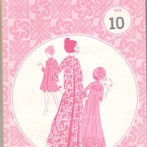 1970s Patterns Pacifica 3015 1970s Muu Muu Dress Pattern Mandarin Collar Muumuu Womens Vintage Sewing Pattern Size 16 or 10 UNCUT