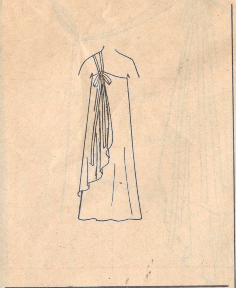 美術グラフ 1970年代 雑誌セット 1970s Mail Order A957 Misses Evening Wrap Dress Pattern