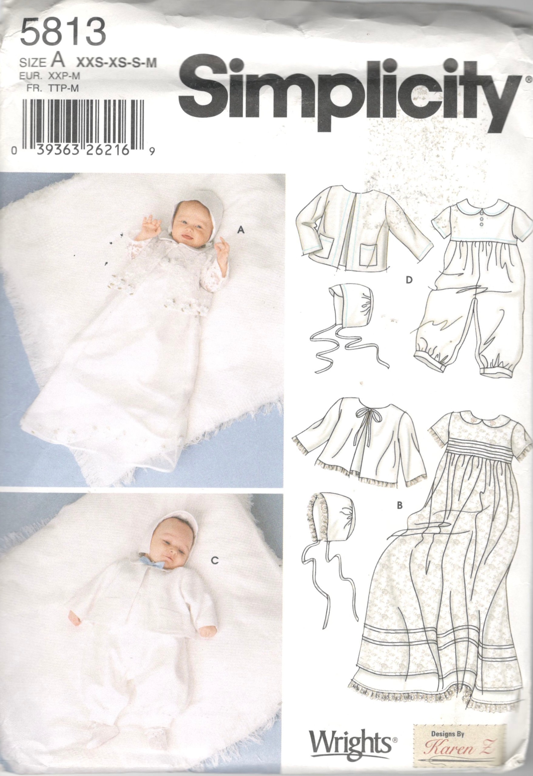 Simplicity Classic Christening Sets S8024 - The Fold Line