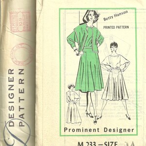 Mail Order M233 1970s Prominent Designer Betty Hanson Skirt Dolman ...
