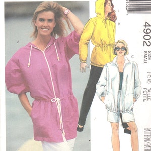 McCalls 4902 Misses Hooded JACKET Pull On Pants  Shorts Pattern  Womens Vintage Sewing Pattern  Size Small 10 12 Bust  32 34 UNCUT