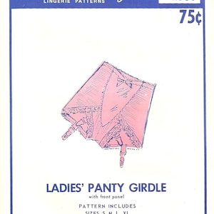 Sew Lovely G601 1960s Misses Panty Girdle Pattern Womens Vintage Lingerie  Sewing Pattern Size Small Medium Large EX Large Waist 24-32 UNCUT