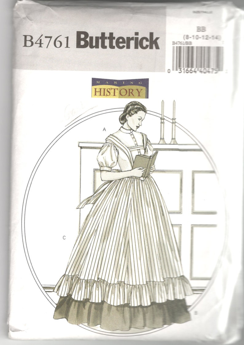 Butterick 4761 Womens Civil War Costume Pattern Skirt Blouse Etsy