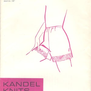 Kandel Knits 204 Missers LINGERIE Patroon Trunk Panty Tap Broek Slipje Womens Vintage Naai patroon Maat 4 5 6 7 8 9 UNCUT