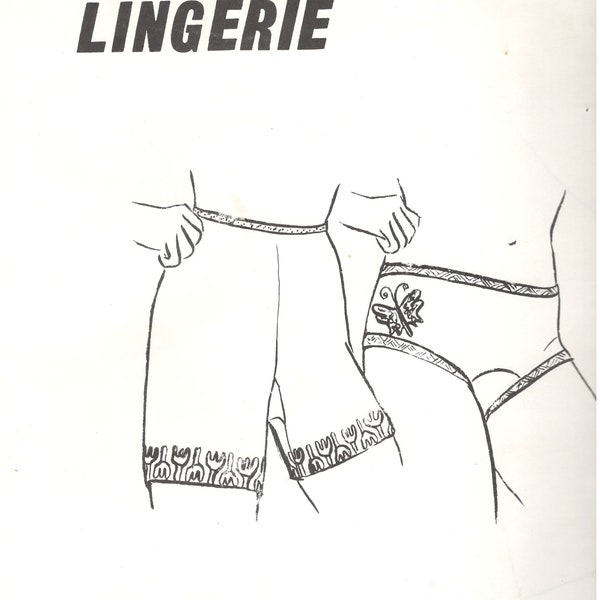 1970s Let's Make LINGERIE 120A Misses Lingerie Petti Pant and Bikini Panties Pattern Womens Vintage Sewing Pattern P S M L UNCUT