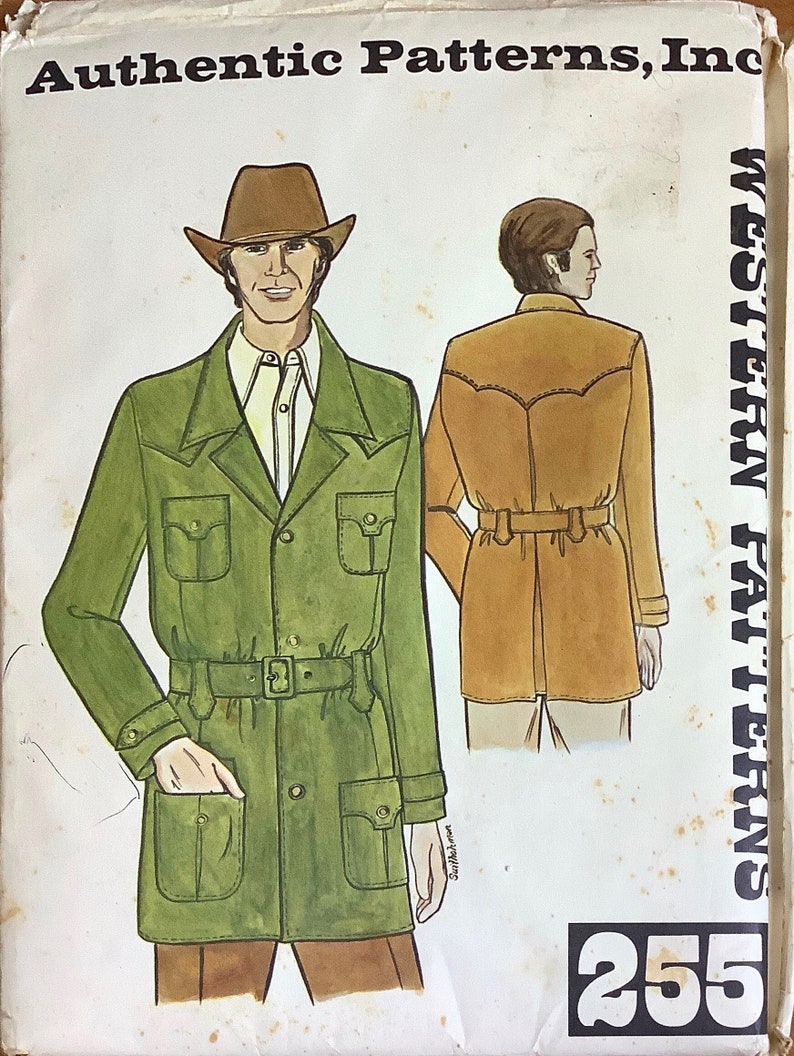 Authentic 255 Mens Bush Jacket Pattern Safari Style Adult Vintage ...