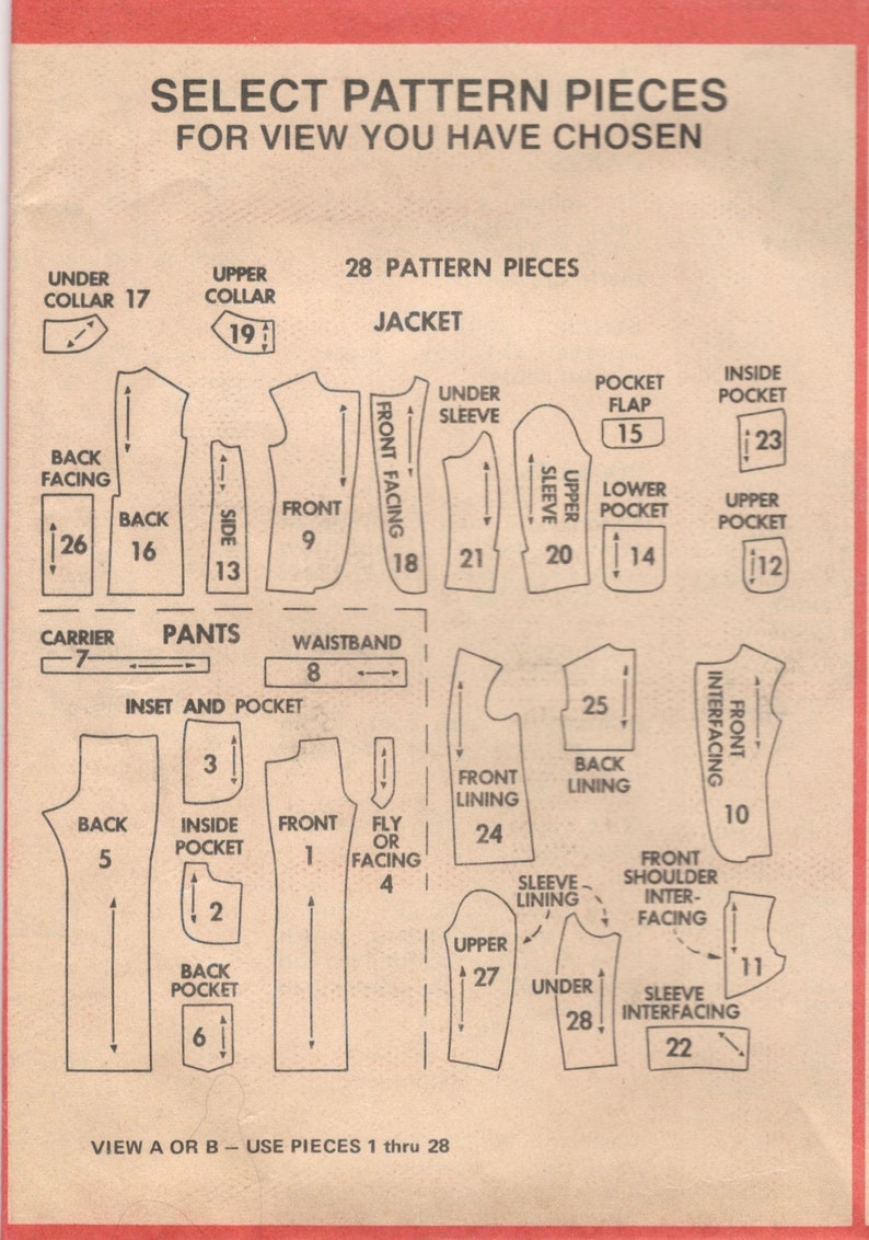 Mccalls 3443 1970s Mens Suit Pattern Pants and Blazer Jacket - Etsy