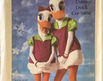 Simplicity 7734 1980s Childs Walt Disneys DAISY DUCK Costume Pattern Vintage Girls Boys Sewing Pattern Size 6 - 8 Breast Chest 25 27 UNCUT