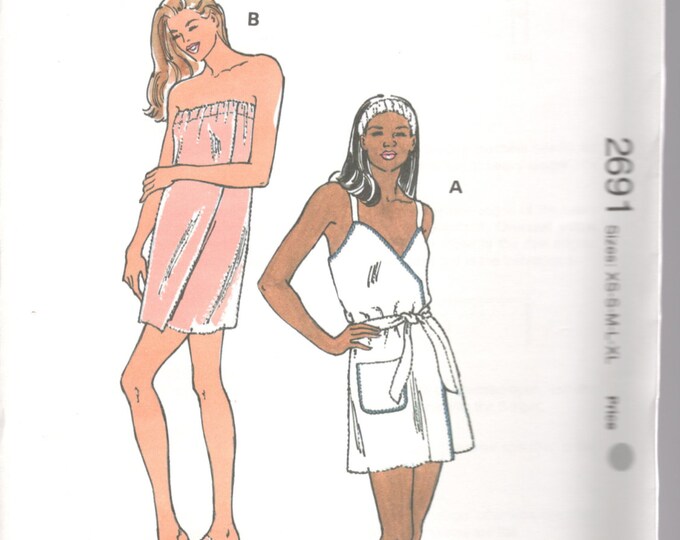 Kwik Sew 2691 Misses Spa Wrap and Headband Pattern Womens Vintage 1990s ...