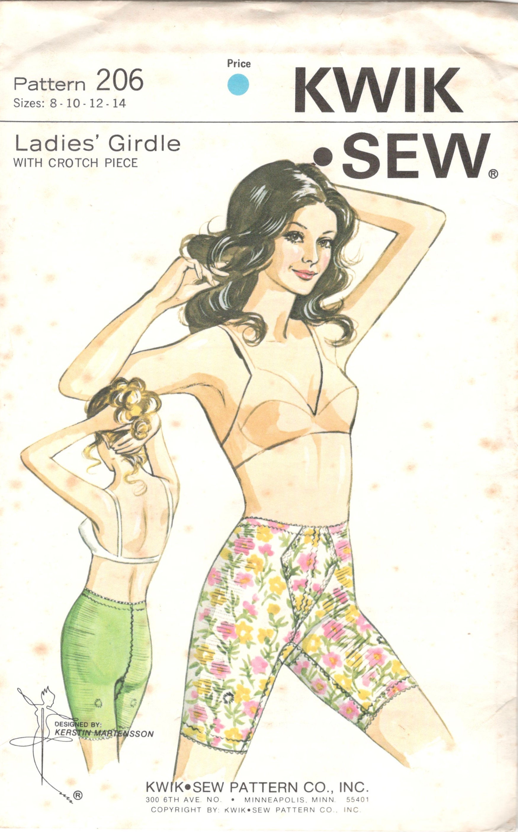 Kwik Sew 206 Misses PANTY GIRDLE Pattern Crotch Piece Womens Vintage  Lingerie Sewing Pattern Size 8 10 12 14 or 206X 16 18 20 22 UNCUT -   Canada