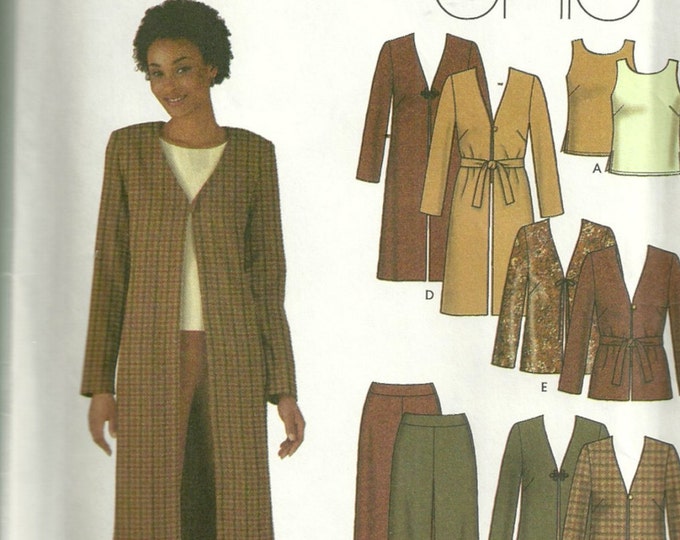 Simplicity 5842 Misses Duster Jacket Top and Pants Pattern Easy Chic ...