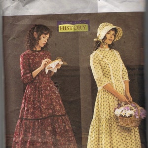 Butterick 3992 UNCUT Prairie Dress and Bonnet Costume Pattern Easy  Womens Sewing Pattern Size 6 8 10 Or 12 14 16 UNCUT