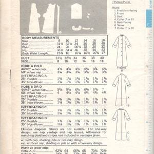 1970s Butterick 4558 Misses Tent Shape Robe Pattern Two - Etsy