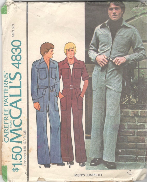 Mccalls 4830 Zip Front Jumpsuit Pattern Straight Leg Pattern | Etsy