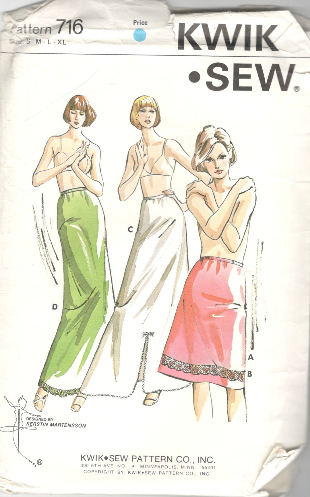 Kwik Sew 716 1970s Misses Half Slip Pattern 3 Lengths Womens Vintage Sewing  Pattern Size S M L Xl Waist: 23 36 UNCUT -  Canada