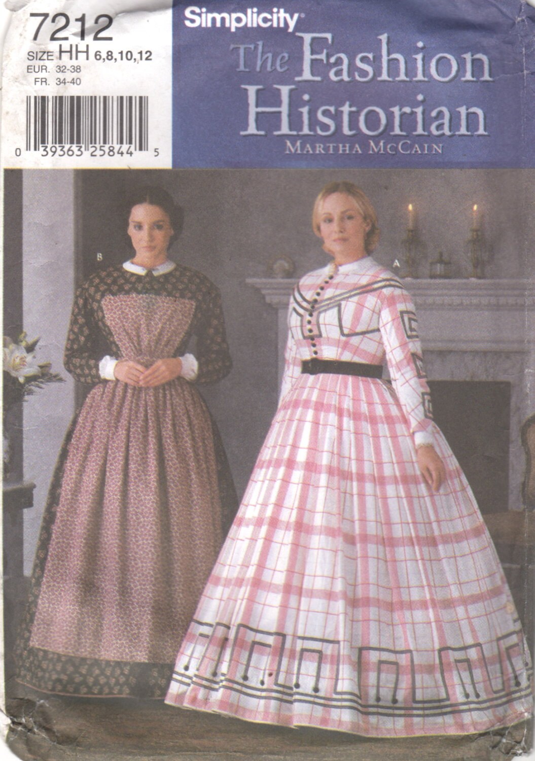 Simplicity 7212 Historic Misses Civil War Costume Dress Apron - Etsy Norway