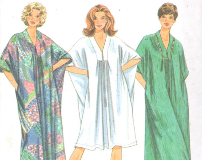 Simplicity 9608 Misses Pullover Caftan Pattern Zip Front 2 - Etsy