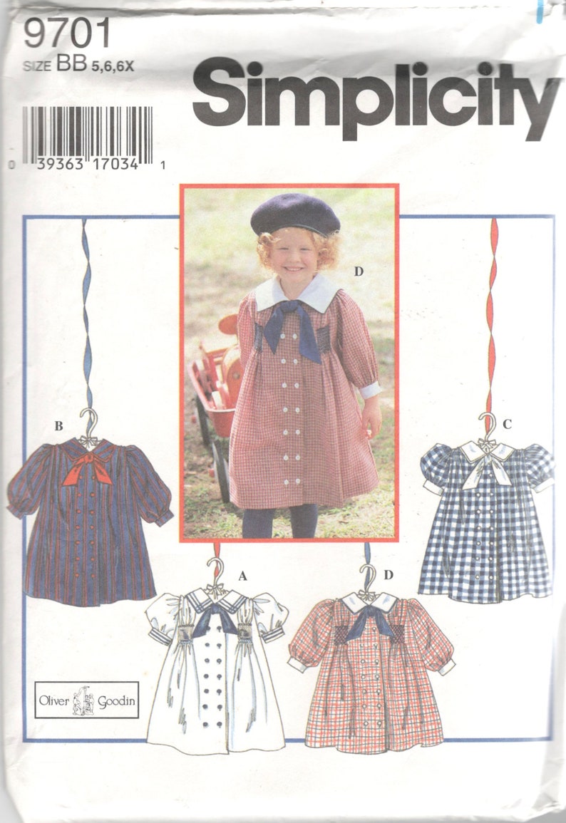 SEWING PATTERNS Paper Pattern Printed pattern DOUBLE BREASTED DRESS for BABY