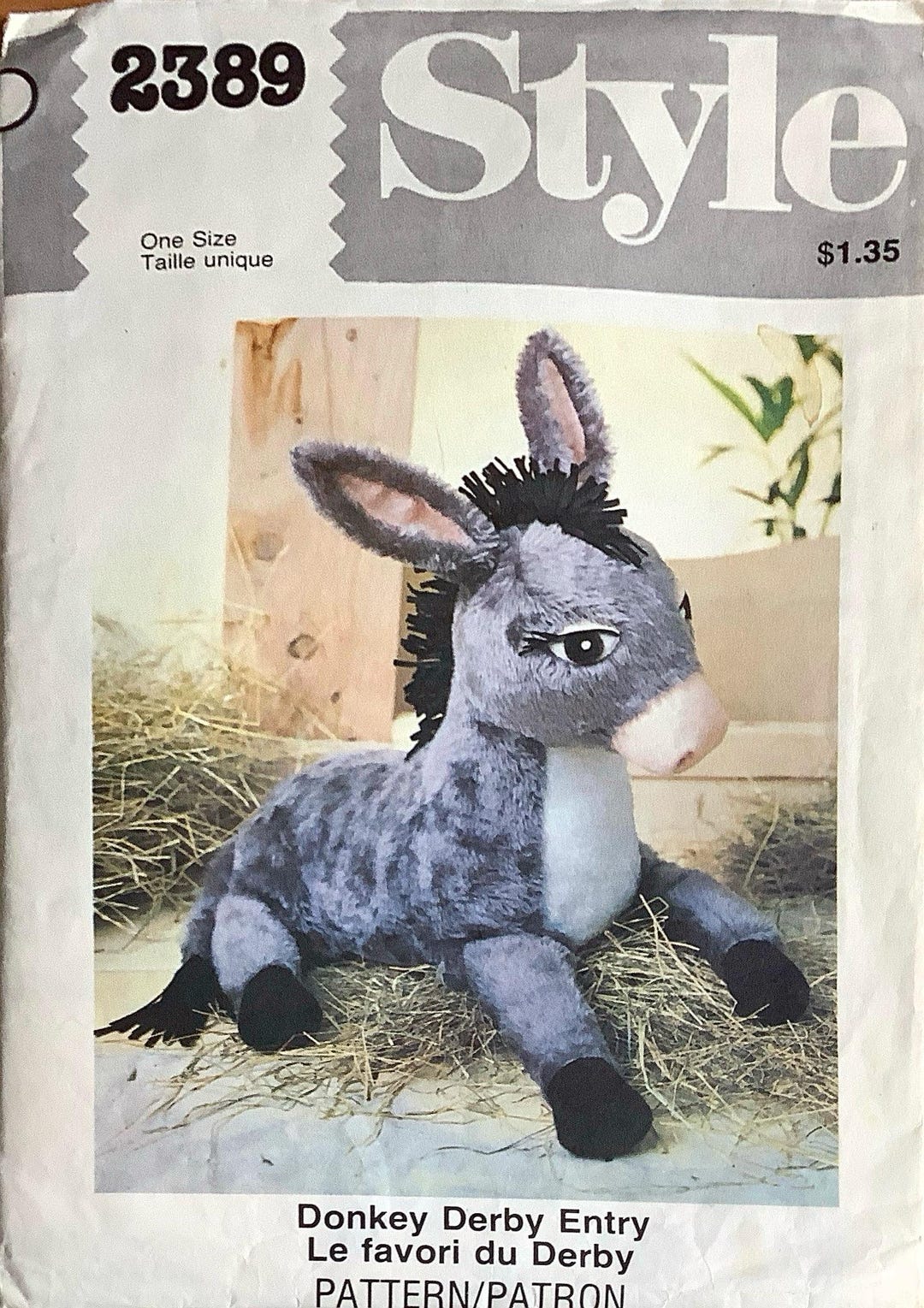Style 2389 1970s Floppy Donkey Pattern 19 Inches 50 Cm Long Plush ...