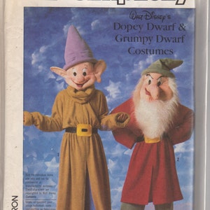 Simplicity 7736 Boys Girls Childrens Disney Dwarf Costume Pattern DOPEY GRUMPY Childs Sewing Pattern Size 10 - 12 Or 6 8 Or 2 - 4 UNCUT
